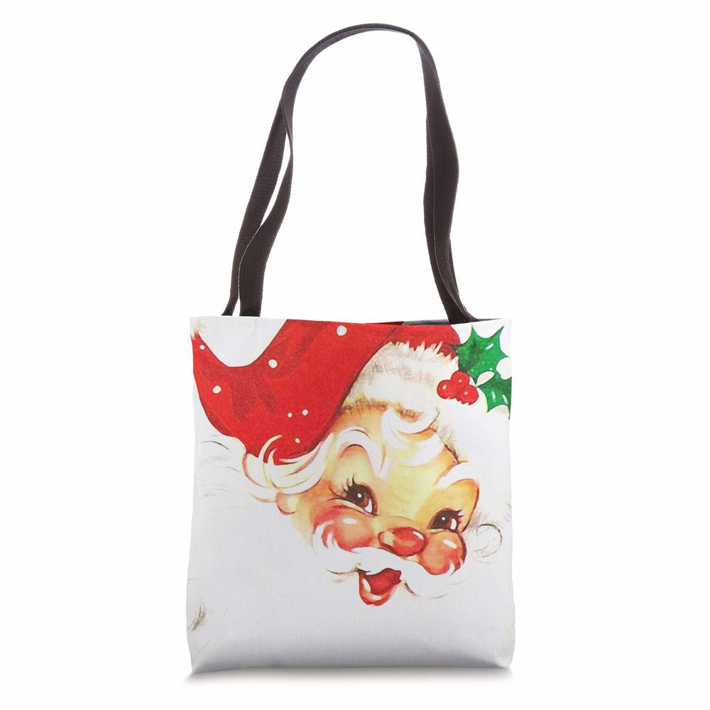 Cute Christmas Home Decor Gift Couch Vintage Santa Tote Bag :O